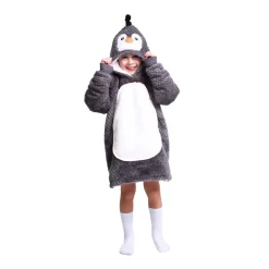Knuffel Hoodie Small Trui Pinguin, 3-6 Jaar-Noxxiez