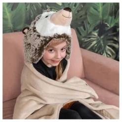 Knuffeldeken met Capuchon Egel, 130x100cm-Noxxiez Online