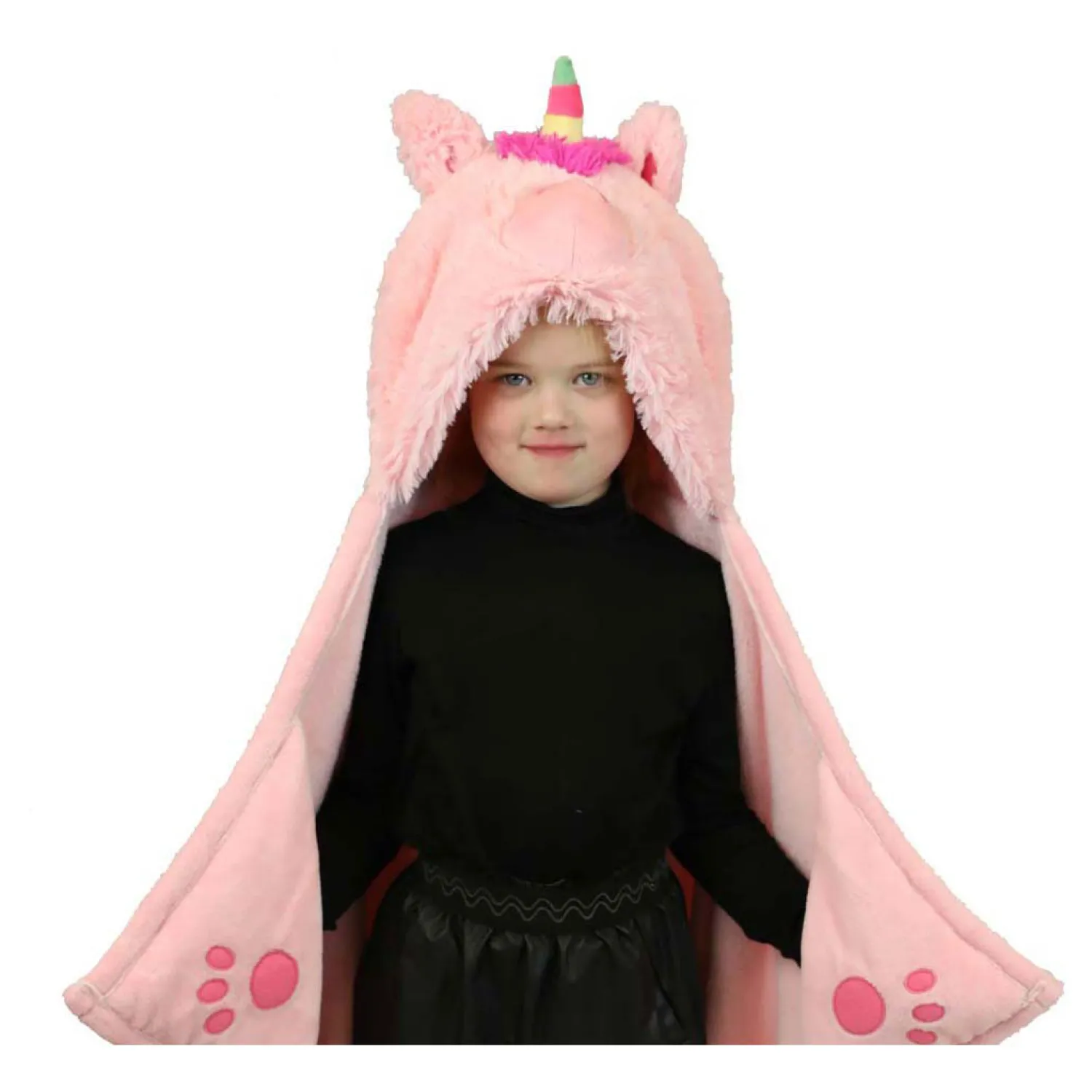 Noxxiez Knuffeldeken met Capuchon Eenhoorn, 130x100cm Best