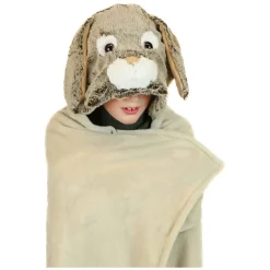 Noxxiez Knuffeldeken met Capuchon Konijn, 130x100cm Best