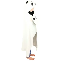Knuffeldeken met Capuchon Panda, 130x100cm>Noxxiez Clearance