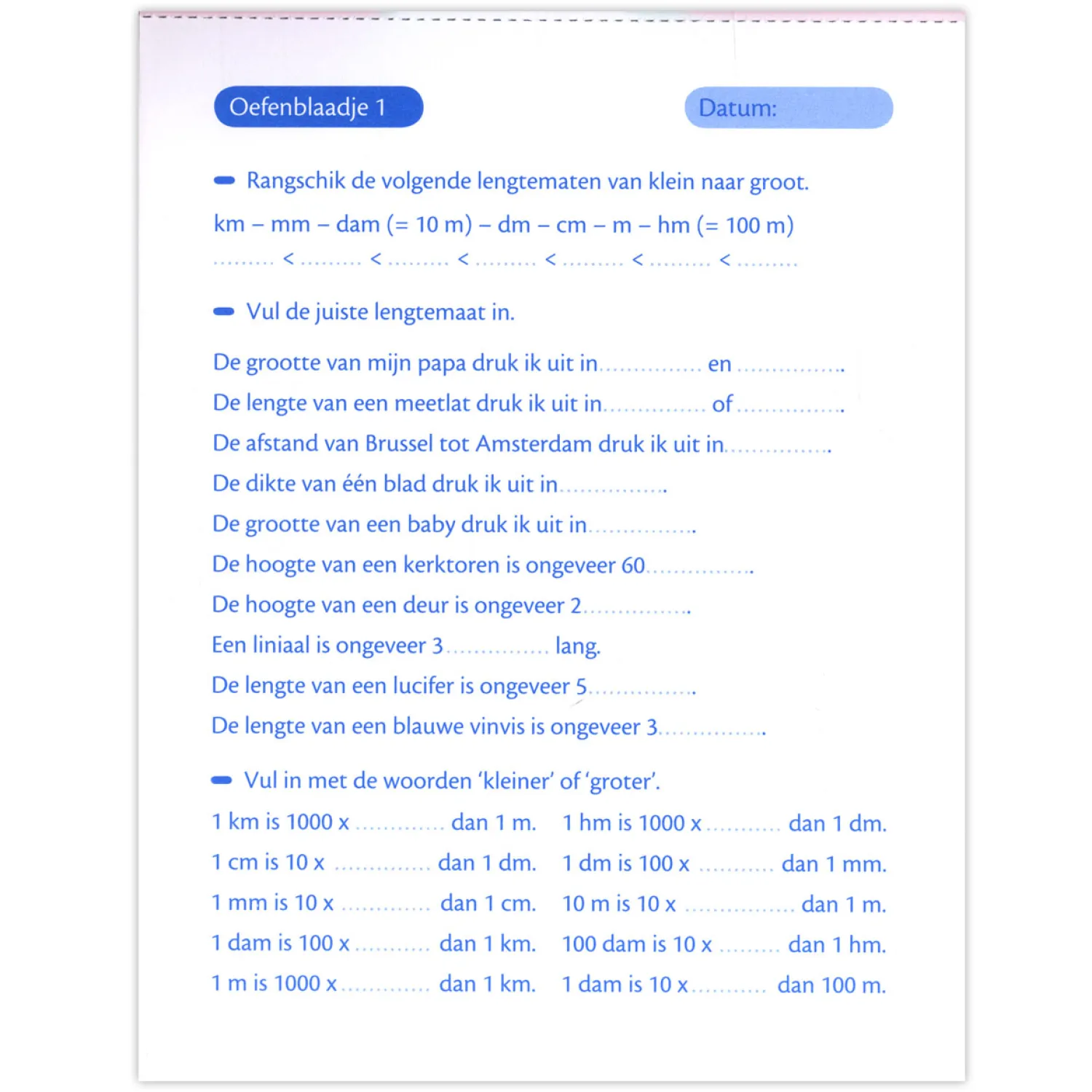Oefenblaadjes Maten En Gewichten (10-11j)-Deltas Outlet