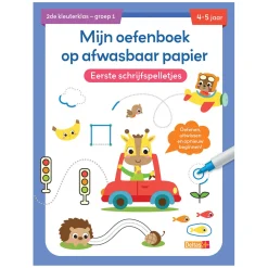 Deltas Oefenboek Afwasbaar Papier Eerste Schrijfspelletjes (4-5 j.) Hot