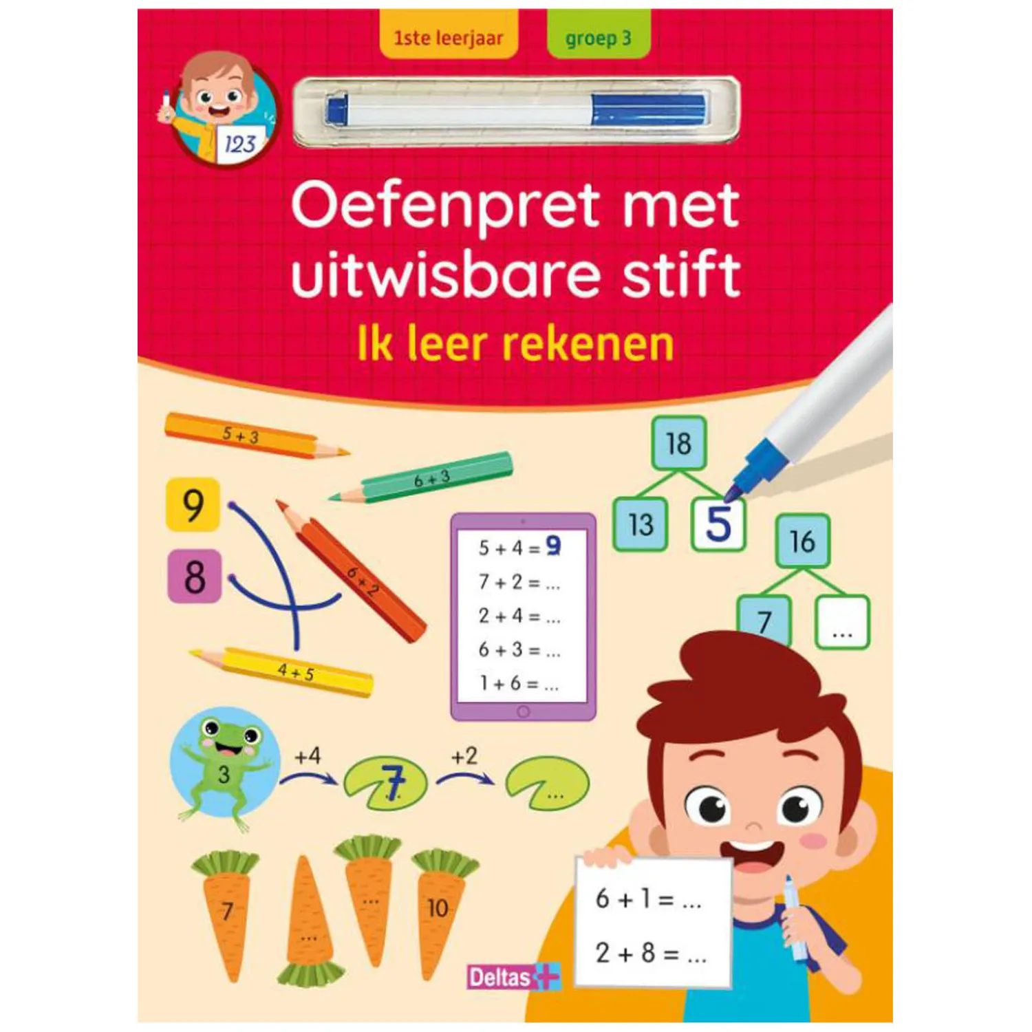 Oefenpret met uitwasbare stift - Ik leer rekenen>Deltas Outlet