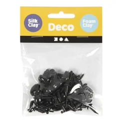 Creativ Company Ogen en neuzen - Zwart, 20 sets