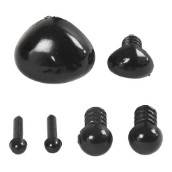 Creativ Company Ogen en neuzen - Zwart, 20 sets