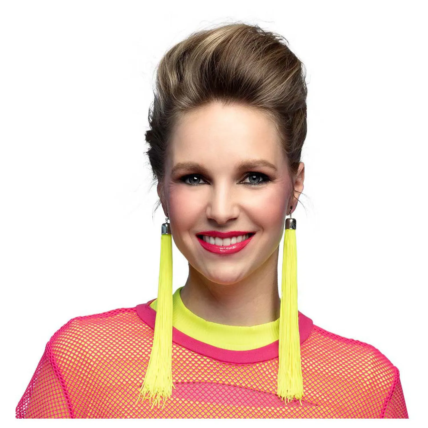 Oorbellen Festival Neon Geel, 20cm-Boland Clearance