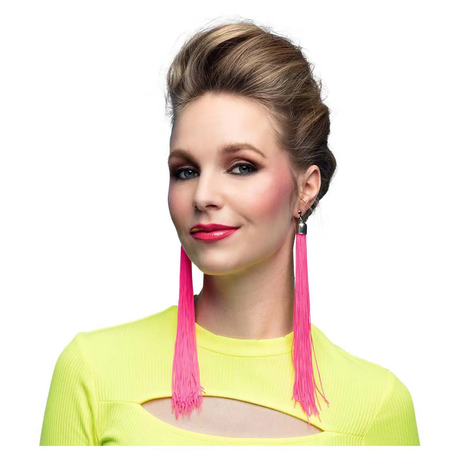 Oorbellen Festival Neon Roze, 20cm-Boland Clearance