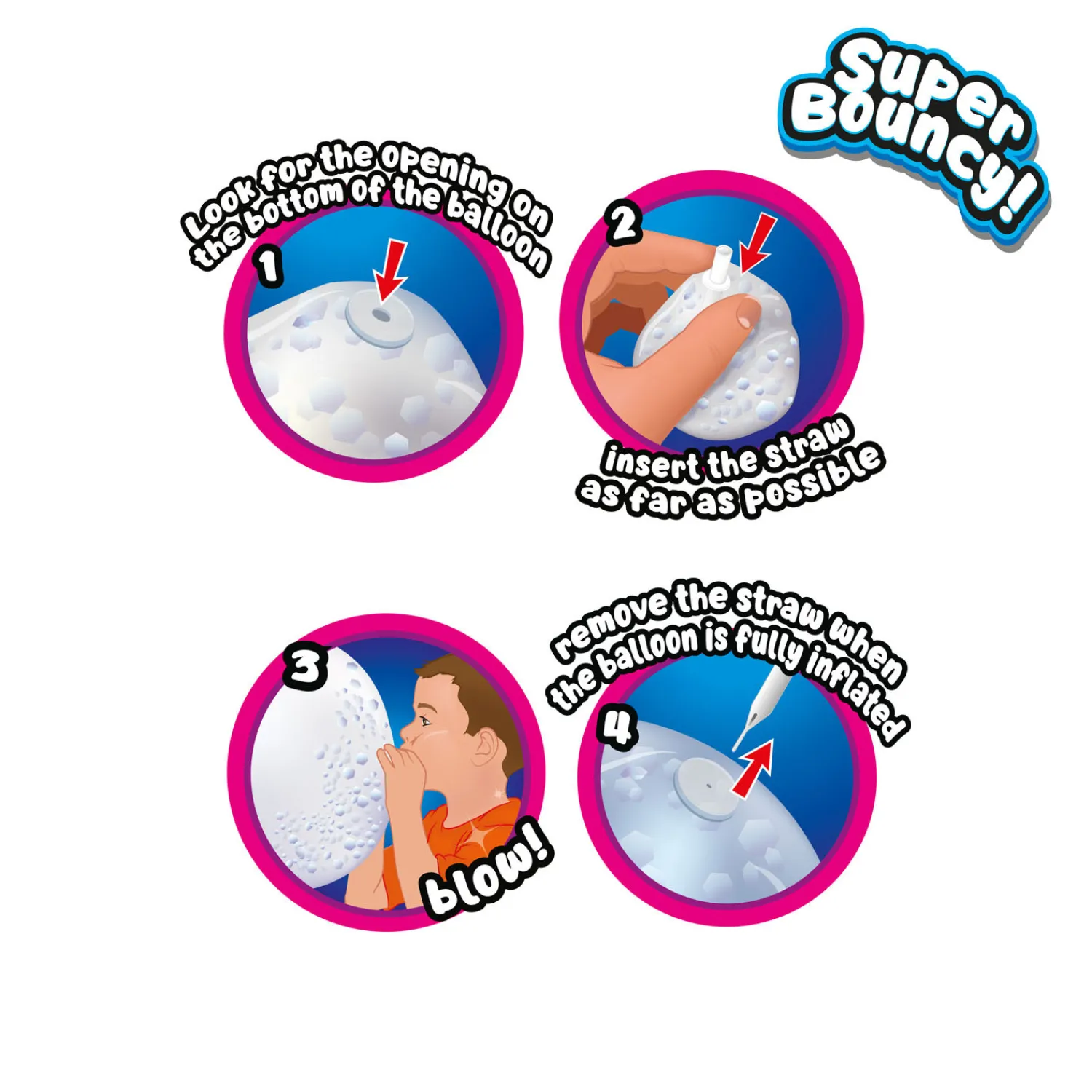 Toi-Toys Opblaasbare Glitter Ballon, 60cm Best