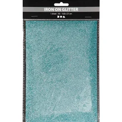 Creativ Company Opstrijkfolie Glitter Lichtblauw, A5 Outlet