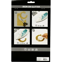 Opstrijkfolie Glitter Rood, A5-Creativ Company Outlet