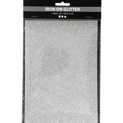 Opstrijkfolie Glitter Zilver, A5>Creativ Company Hot