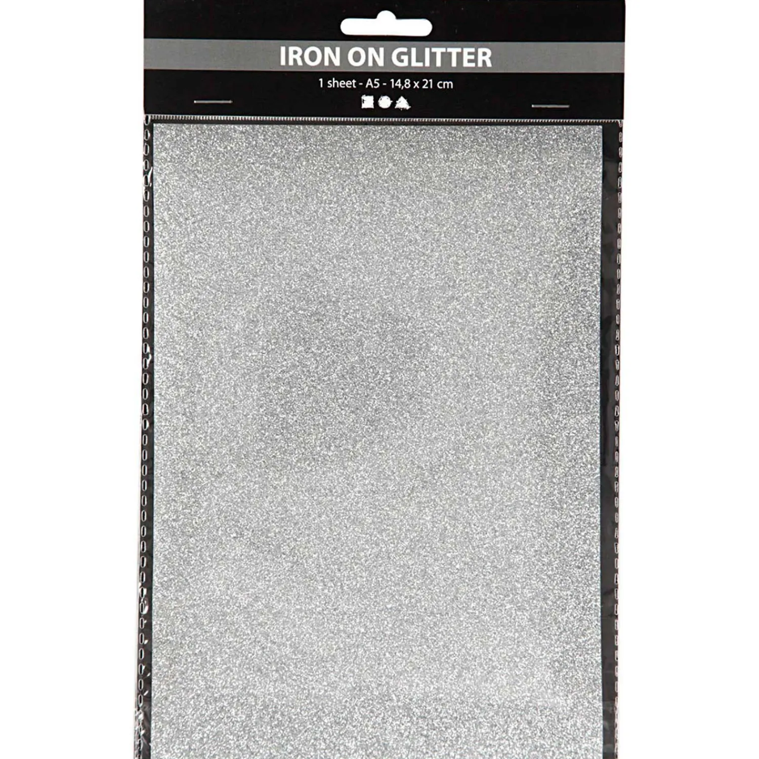 Opstrijkfolie Glitter Zilver, A5>Creativ Company Hot