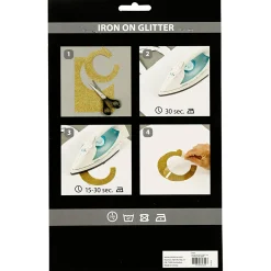 Opstrijkfolie Glitter Zilver, A5><noscript><img width=