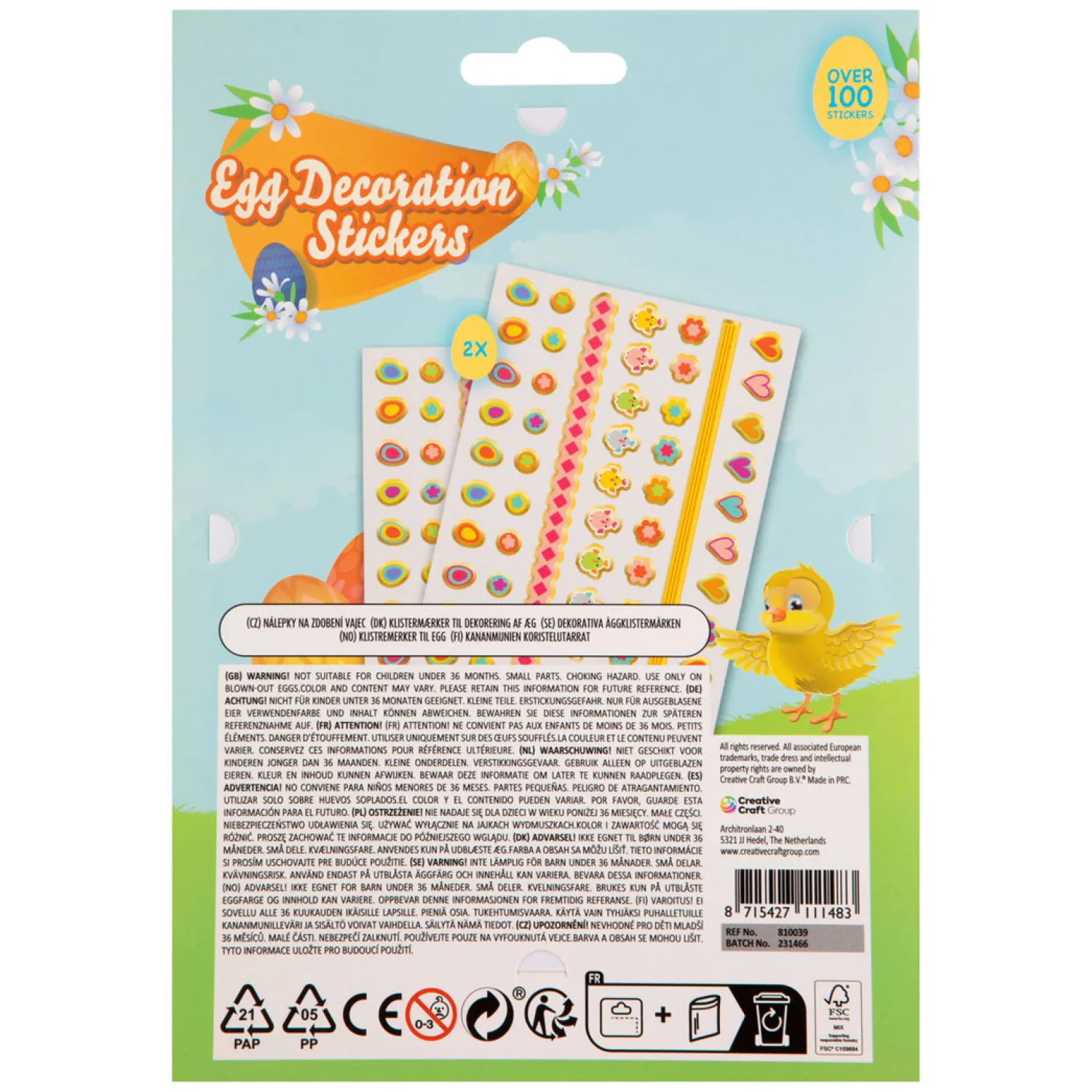 Paasei Versieren - Decoratiestickers-Grafix Hot