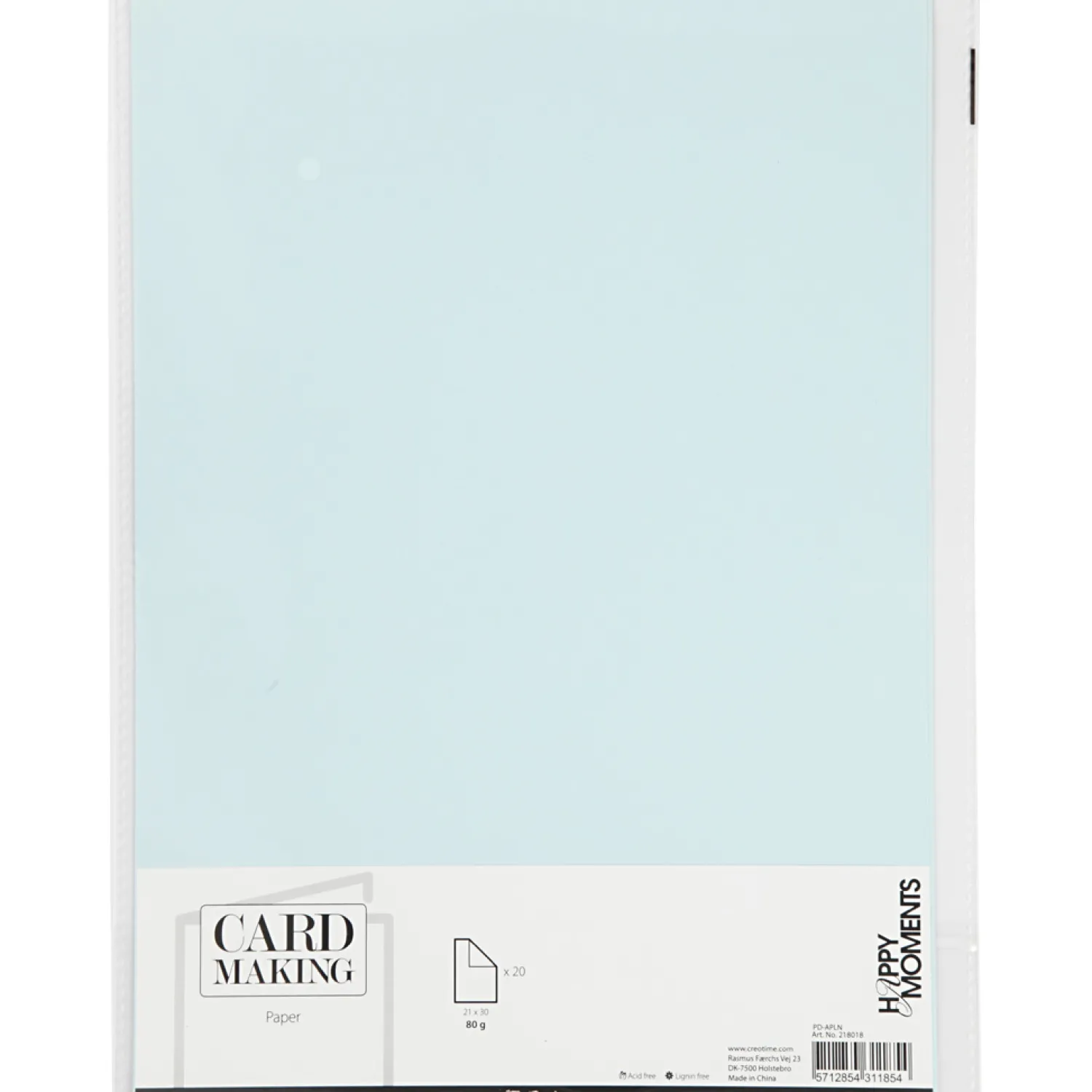 Papier Lichtblauw A4 80gr, 20st.>Creativ Company