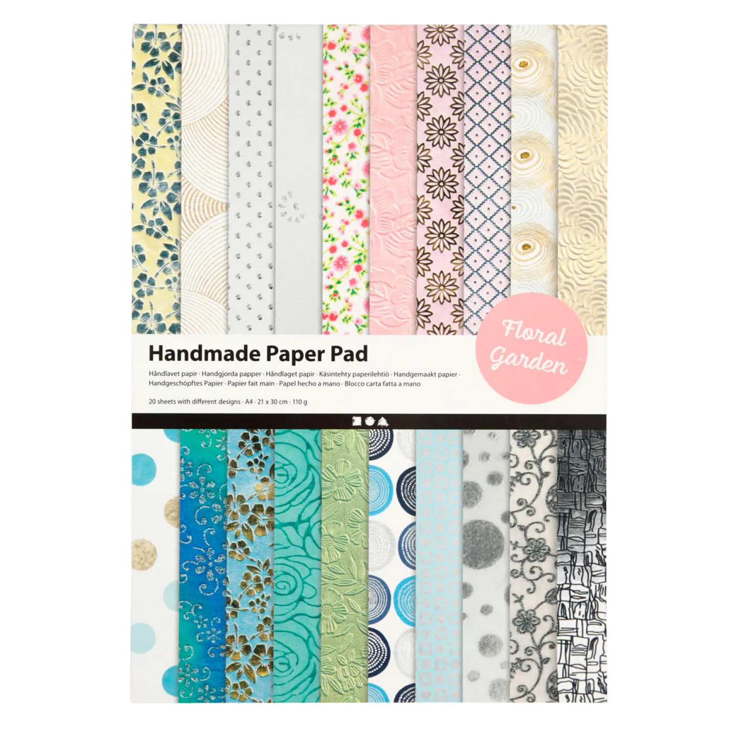 Papierblok Bloemen met handgemaakt Papier, 20 vellen>Creativ Company Hot