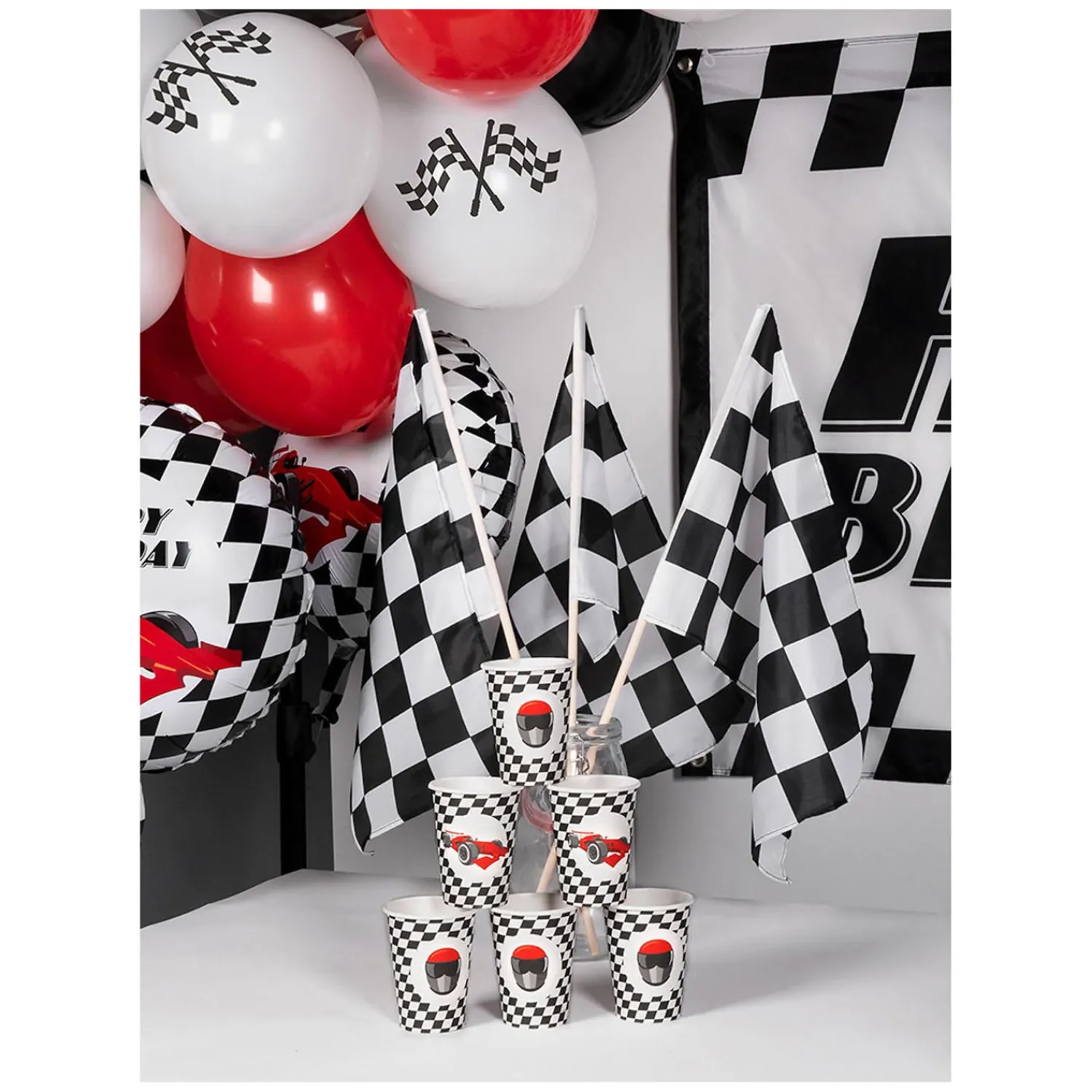 Boland Papieren Bekers Racen, 8st. Discount