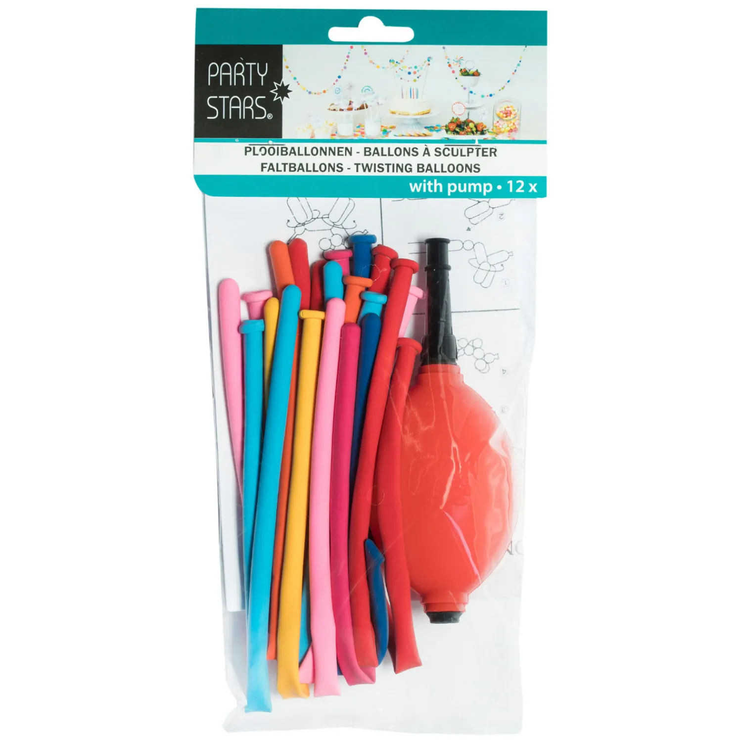 Party Stars Ballonpomp met 12 modelleerballonen Best