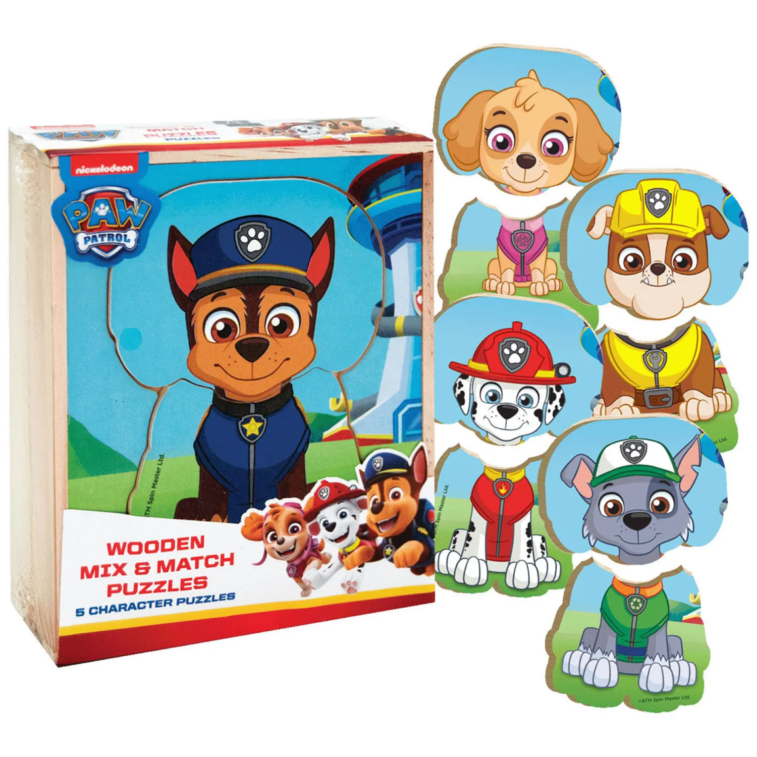 PAW Patrol Houten Match Puzzel, 10st.- Discount