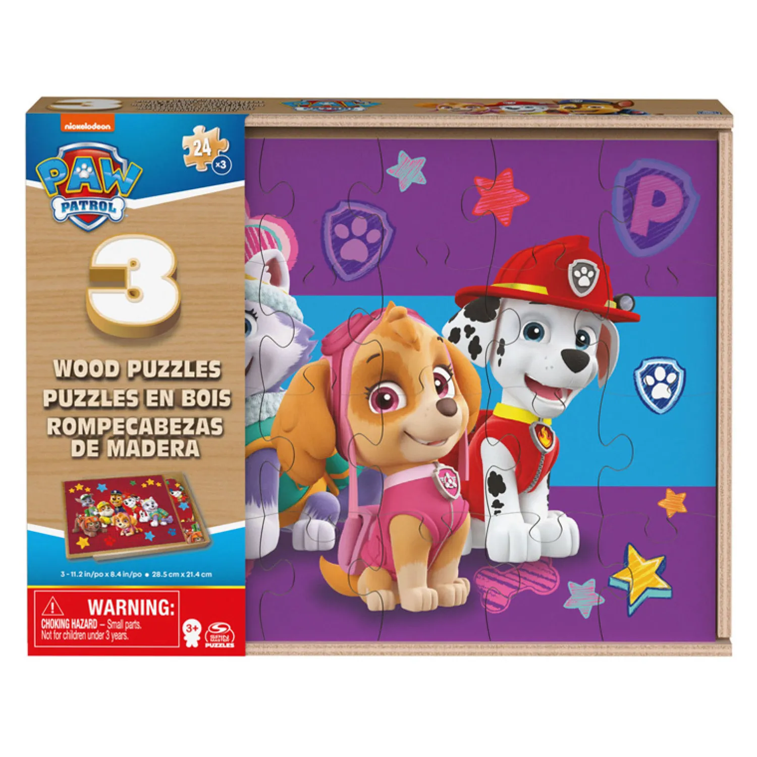 Spin Master PAW Patrol Houten Puzzel, 3x24st. Best