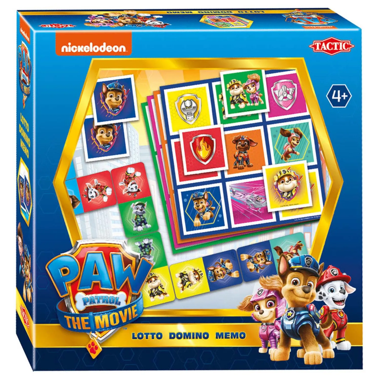 PAW Patrol The Movie 3-in-1 : Memo-Lotto-Domino-Tactic Hot