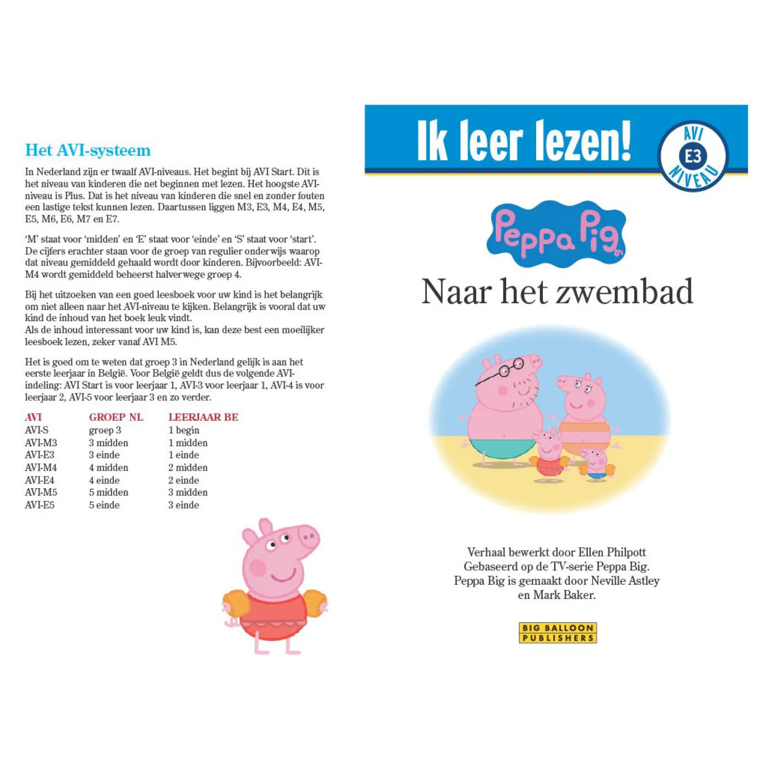 Peppa Pig - Ik leer lezen! Kinderboek AVI-E3-Big Balloon New