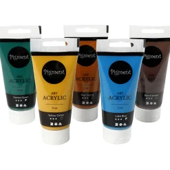 Pigment Art Acrylverf Natuurlijke Kleuren, 5x75ml-Creativ Company Best