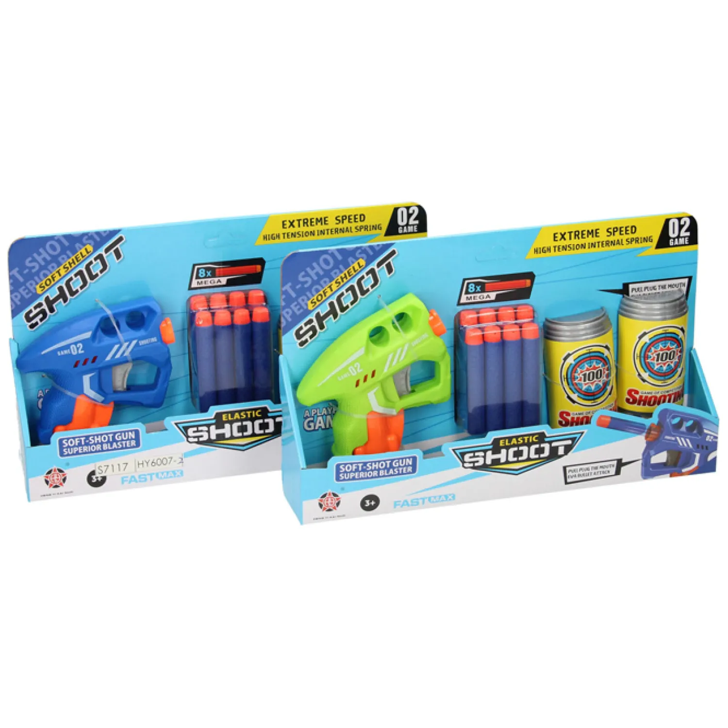 Pistool met Foam Pijltjes en Blikjes Targets New