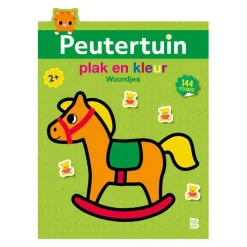 Plak en Kleur Peutertuin Woordjes 2+>Standaard Uitgeverij Online