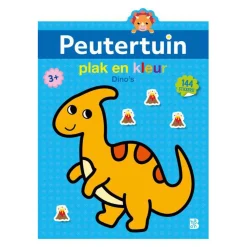 Plak en Kleur Peutertuin Dino's 2+-Standaard Uitgeverij New