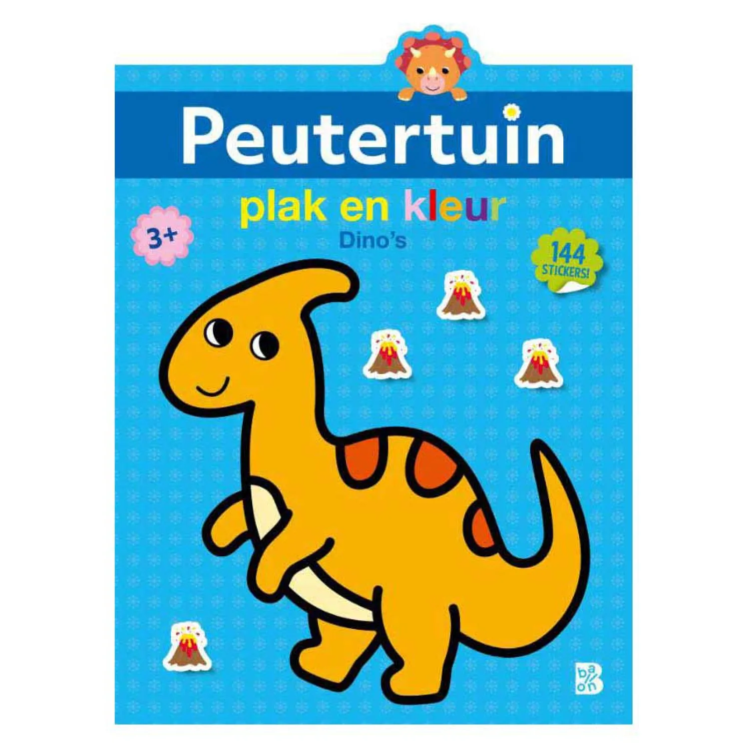 Plak en Kleur Peutertuin Dino's 2+-Standaard Uitgeverij New