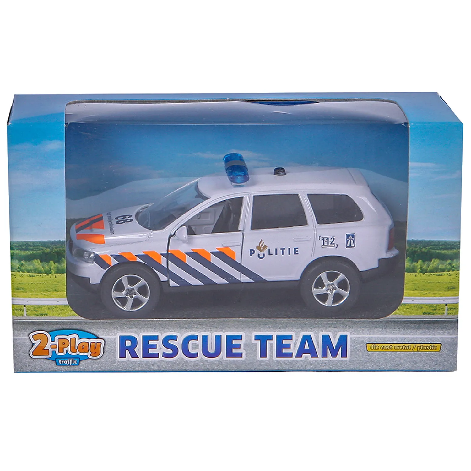 2-Play Die-cast Pull Back Politie NL Licht en Geluid Online