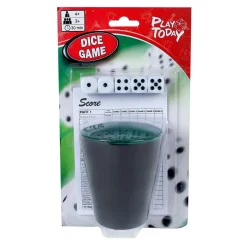 Play Today Dobbelspel met Beker en 5 Dobbelstenen- Clearance