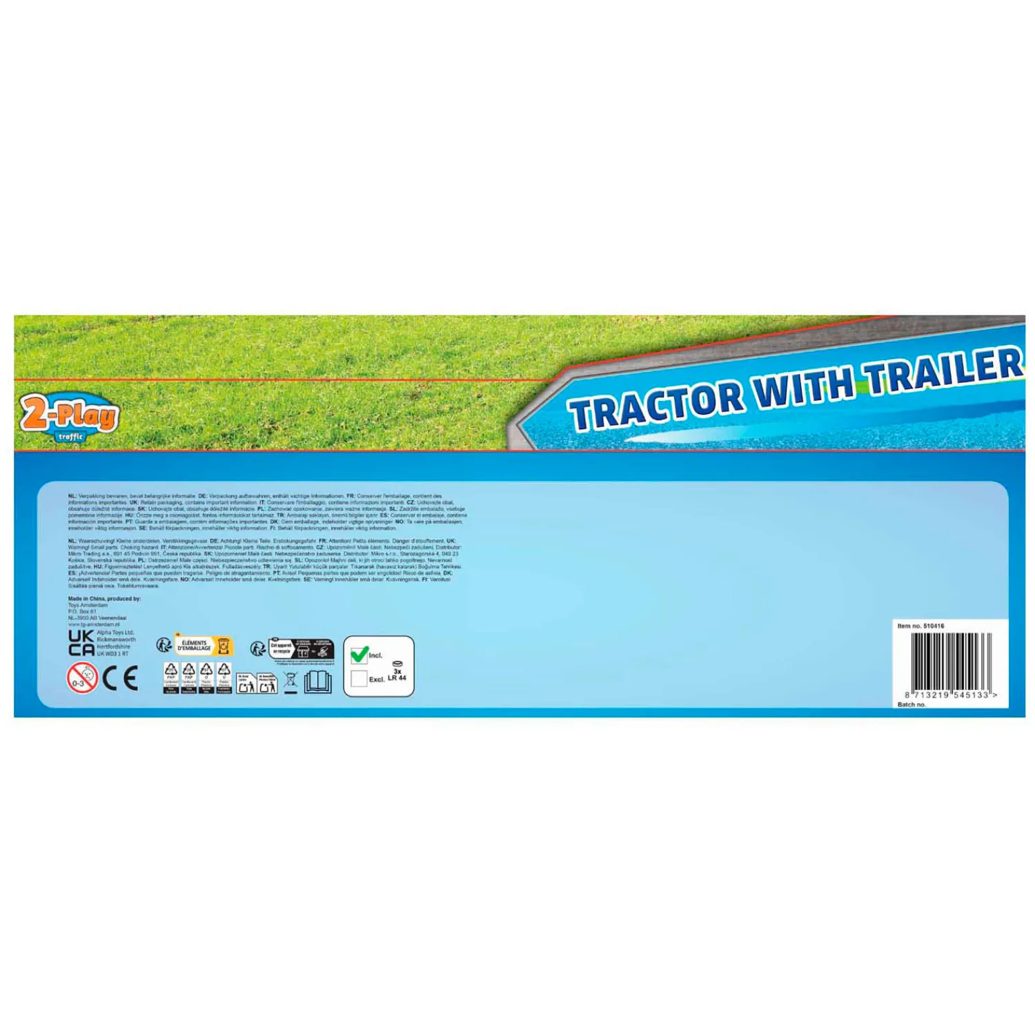 Tractor met Aanhanger en Kiepfunctie met Licht en Geluid-2-Play New