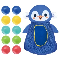 Badspeelgoed Opberger Pinguin met ballen - 11dlg.-Playgo New