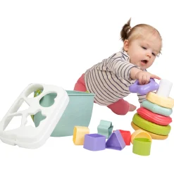 Playgo Biobased Vormenstoof en Stapel Speelgoed - 19dlg. Outlet