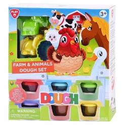 Boerderij en Dieren Kleiset - 6 Kleipotjes-Playgo