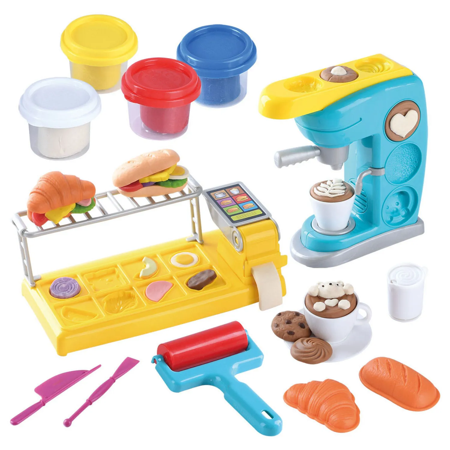 Playgo Cafe en Lunchroom Kleiset - 4 Kleipotjes - 22dlg. Discount