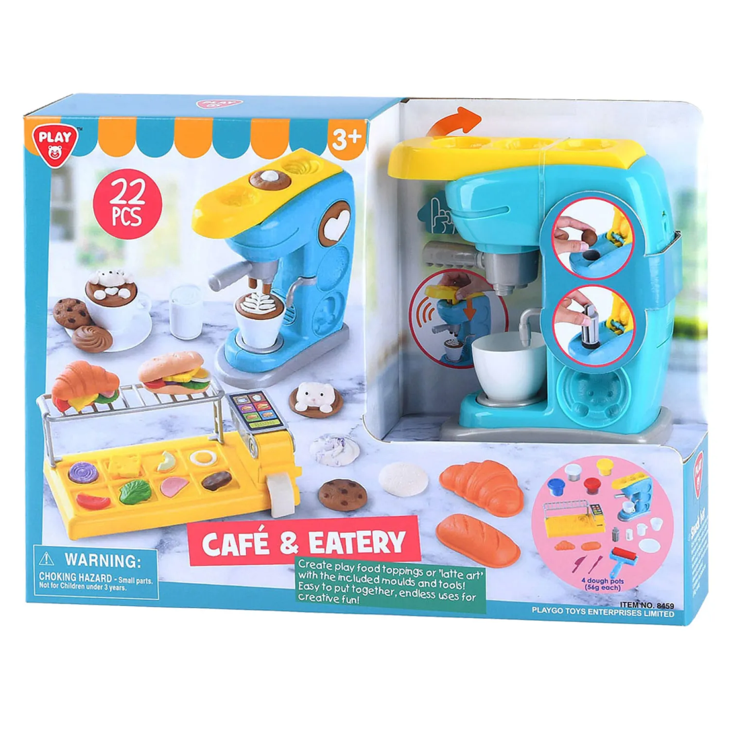 Playgo Cafe en Lunchroom Kleiset - 4 Kleipotjes - 22dlg. Discount