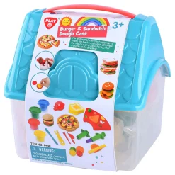 Hamburger en Sandwich Kleiset in Opbergdoos - 4 Kleipotjes>Playgo Discount