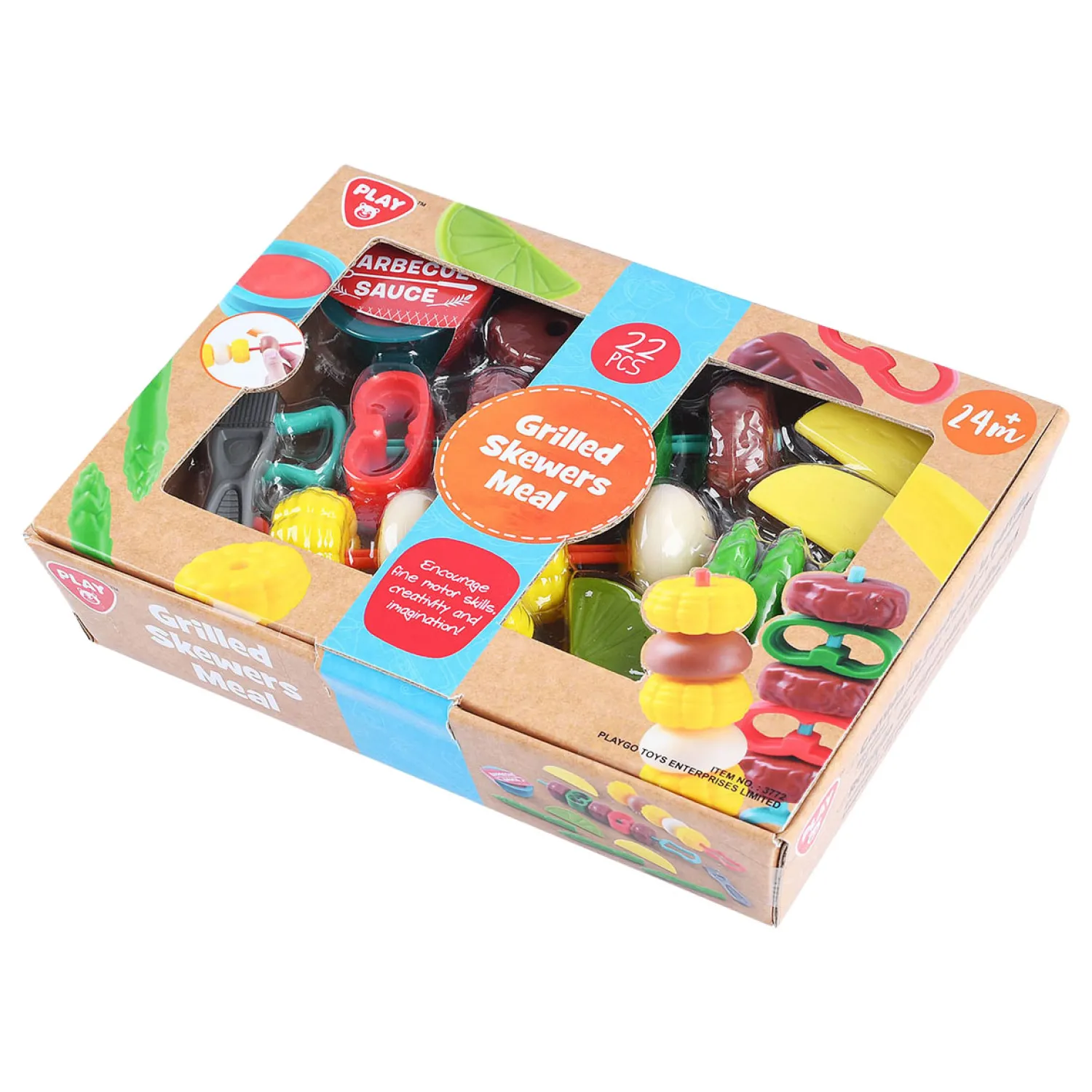 Speelgoedeten Gegrilde Spiesjes Speelset - 22dlg.>Playgo Best