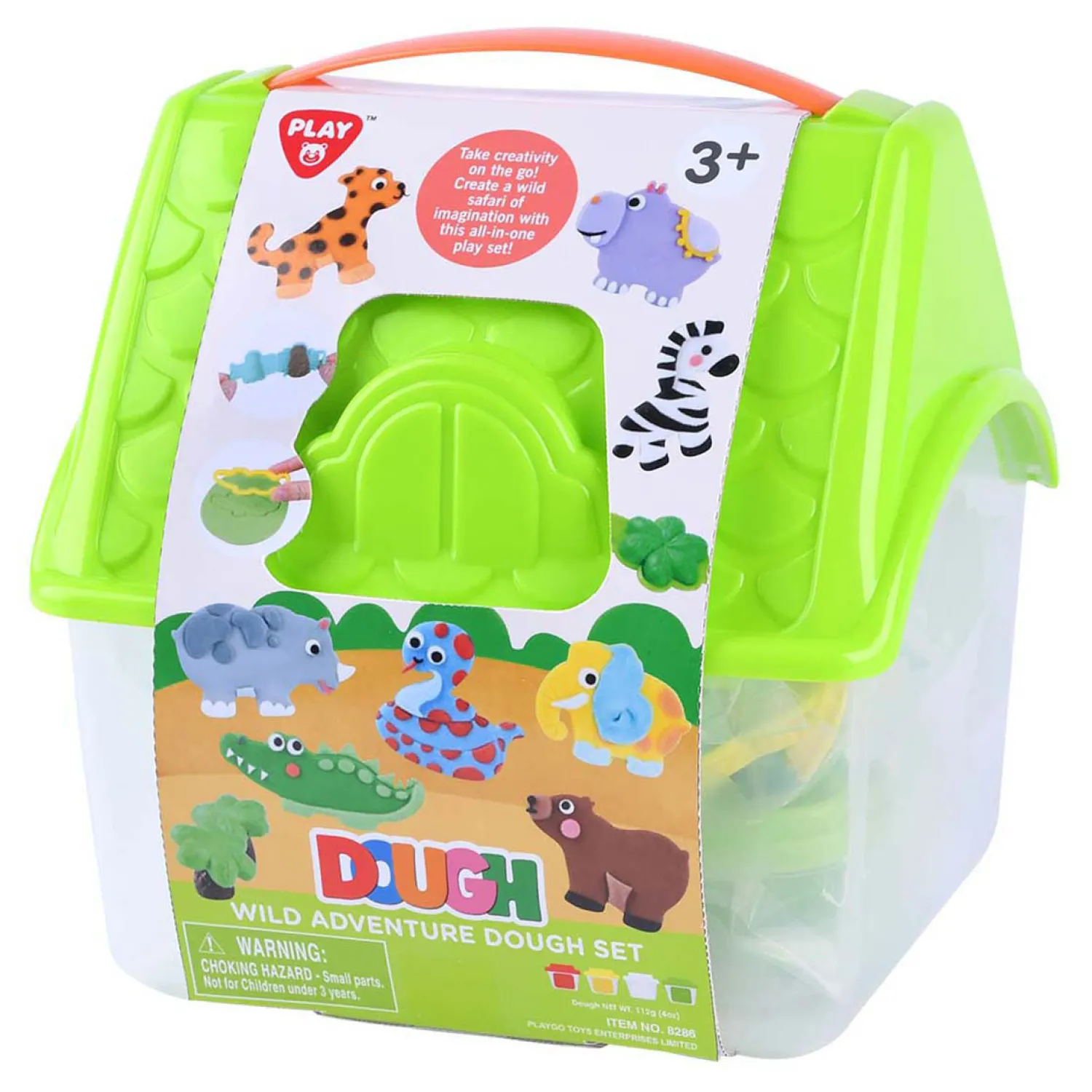 Wild Adventure Kleiset in Opbergdoos - 4 Kleipotjes-Playgo New