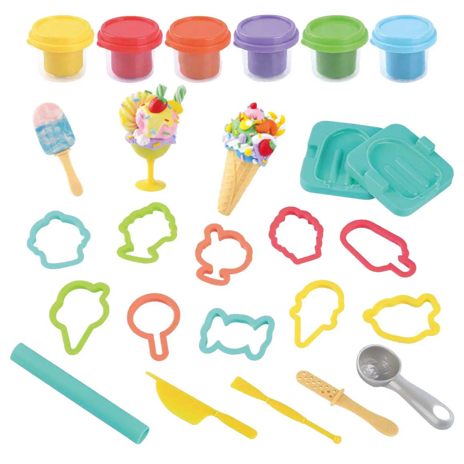 Zoetigheden IJsjes Kleiset - 6 Kleipotjes>Playgo Sale