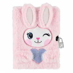 Pluche Dagboek Konijn&Hartje met Slot, A5 Online