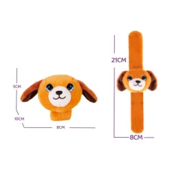 Pluche Klaparmband Hondje Bruin><noscript><img width=