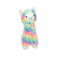 Jono Toys Pluche Regenboog Alpaca Knuffel - 28cm New