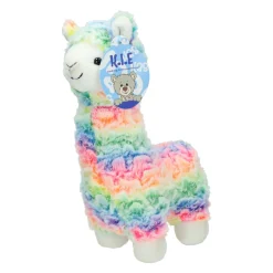 Jono Toys Pluche Regenboog Alpaca Knuffel - 28cm New