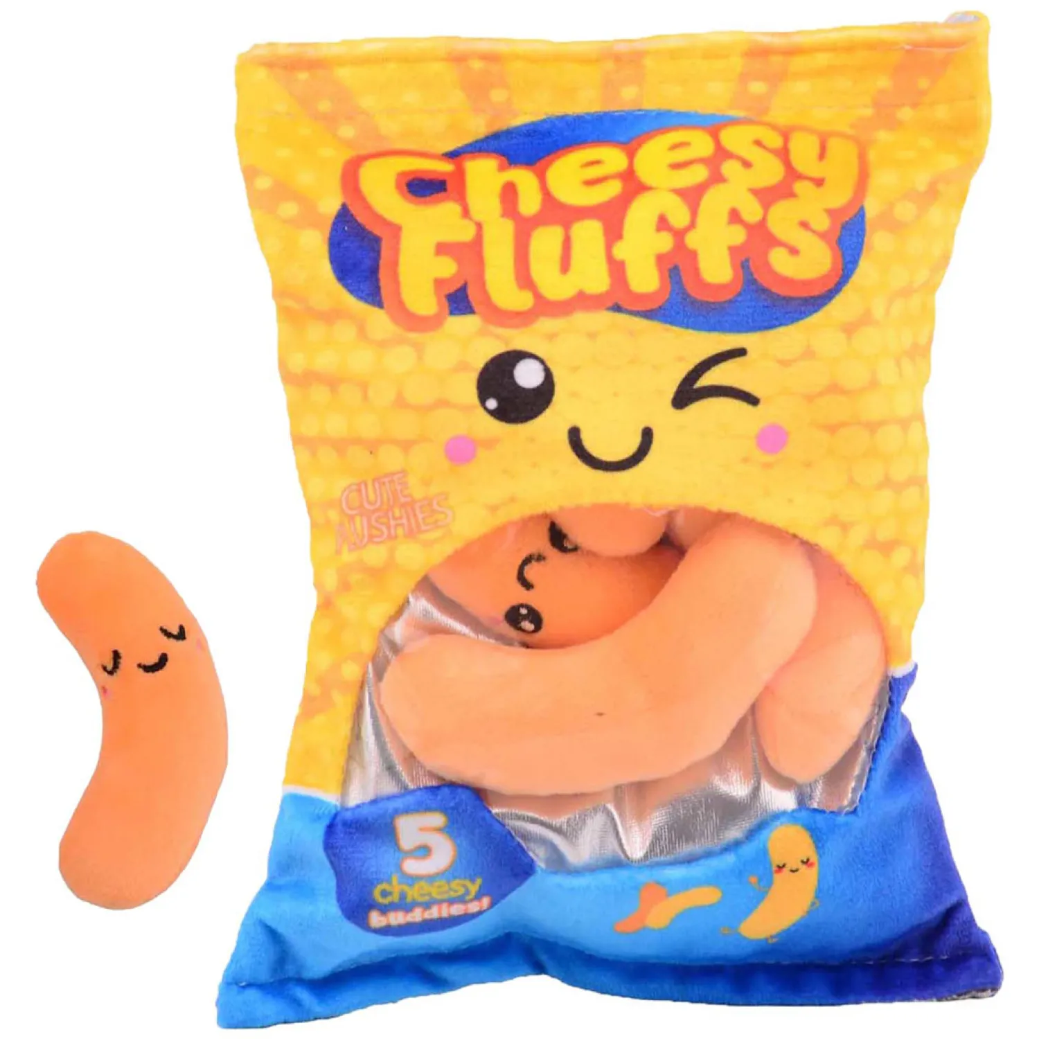 Johntoy Pluche Snack Zakje - Cheesy Fluffs Best