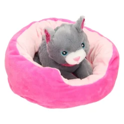 Pluchen Kat in Mand-Toi-Toys Discount